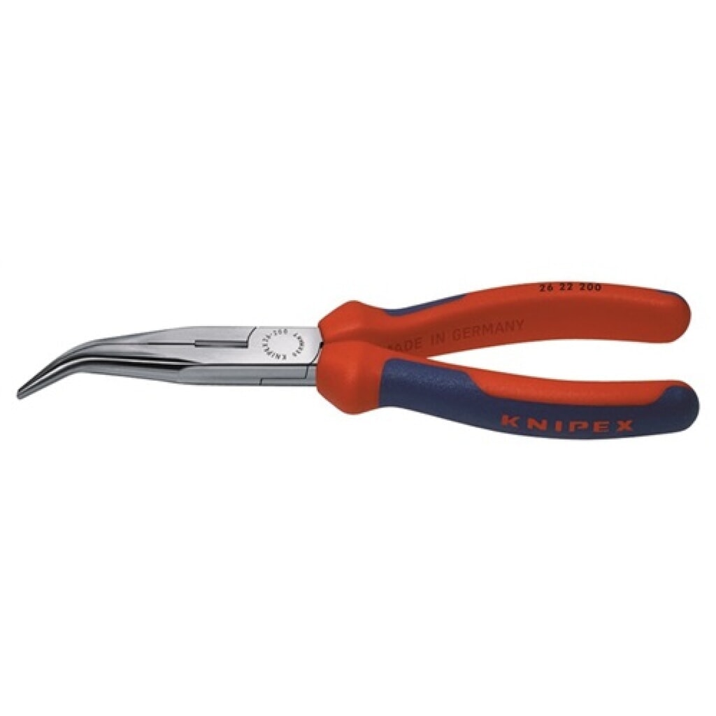 Flachrundzange L.200mm pol.40Grad gew.2K-Hülle KNIPEX Produktabbildung: Flachrundzange L.200mm pol.40Grad gew.2K-Hülle KNIPEX