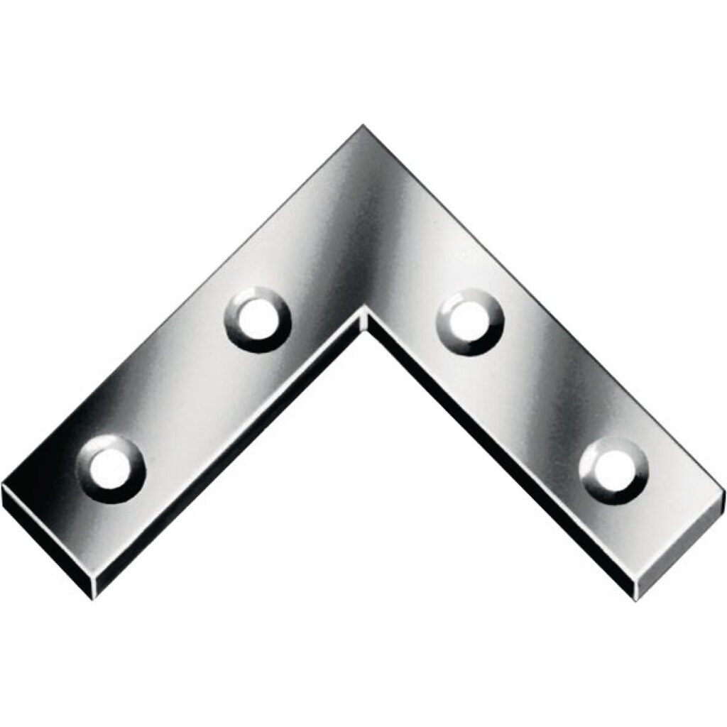 Produktabbildung: Flachwinkel L.75x75mm B.12mm S.1,5mm STA blau verz.VORMANN