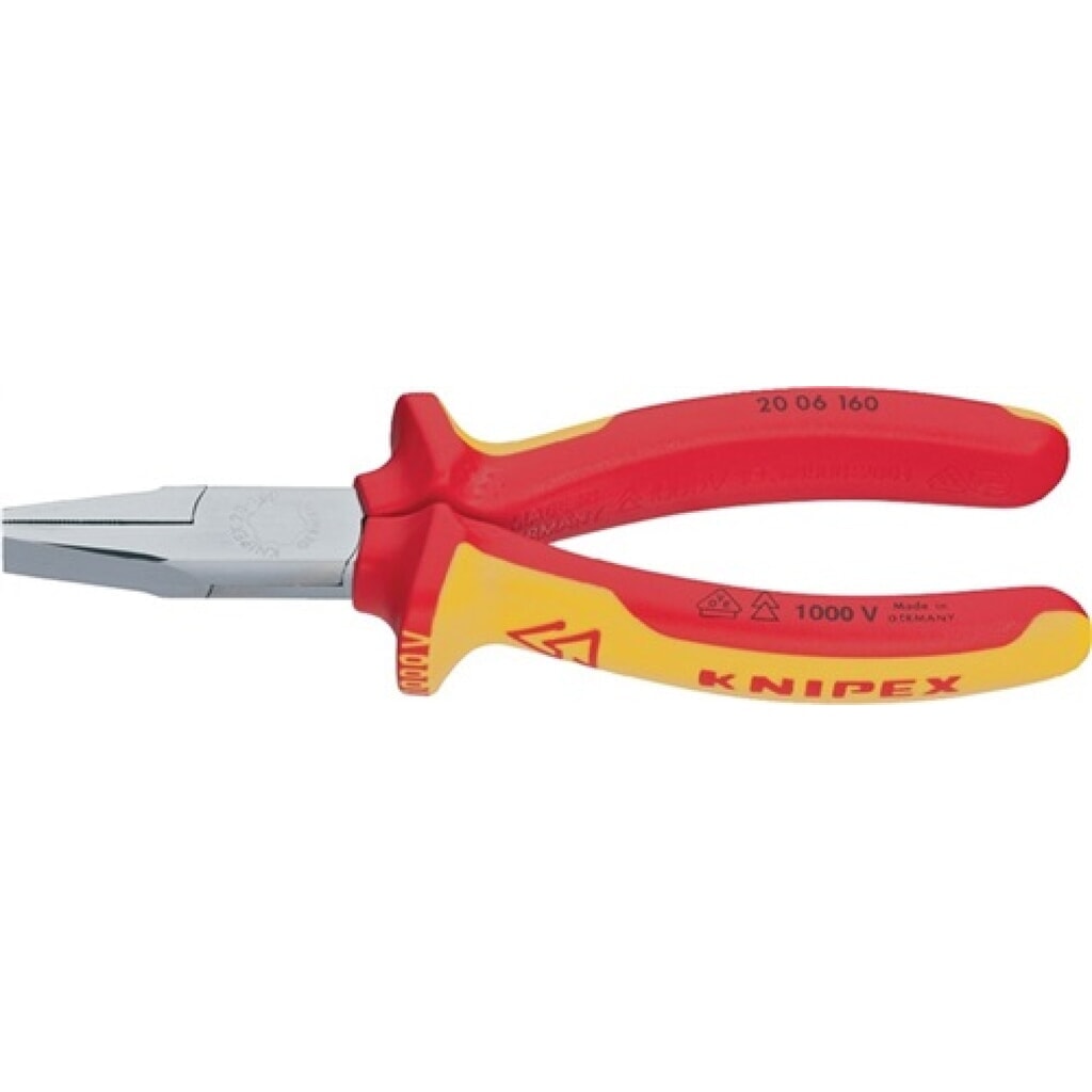 Produktabbildung: Knipex Flachzange DIN ISO 5745 Gesamt-L.160mm Spezialwerkzeugstahl Kopf verchr.