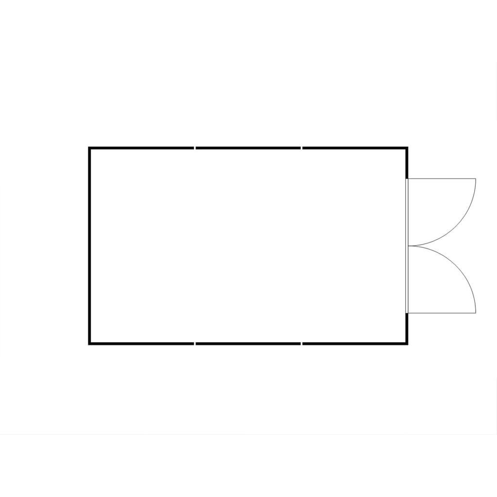 Produktabbildung Nr. 2: SAFE Tank Gefahrstoffcontainer Kombination, 3500 PLG/ALG, isoliert, vormontiert, kunststoffbeschichtet RAL 9002, Maße außen 4350x6520x2510 mm, Doppelflügeltür, mittig in Stirnseite, Lagerfläche 24 m²