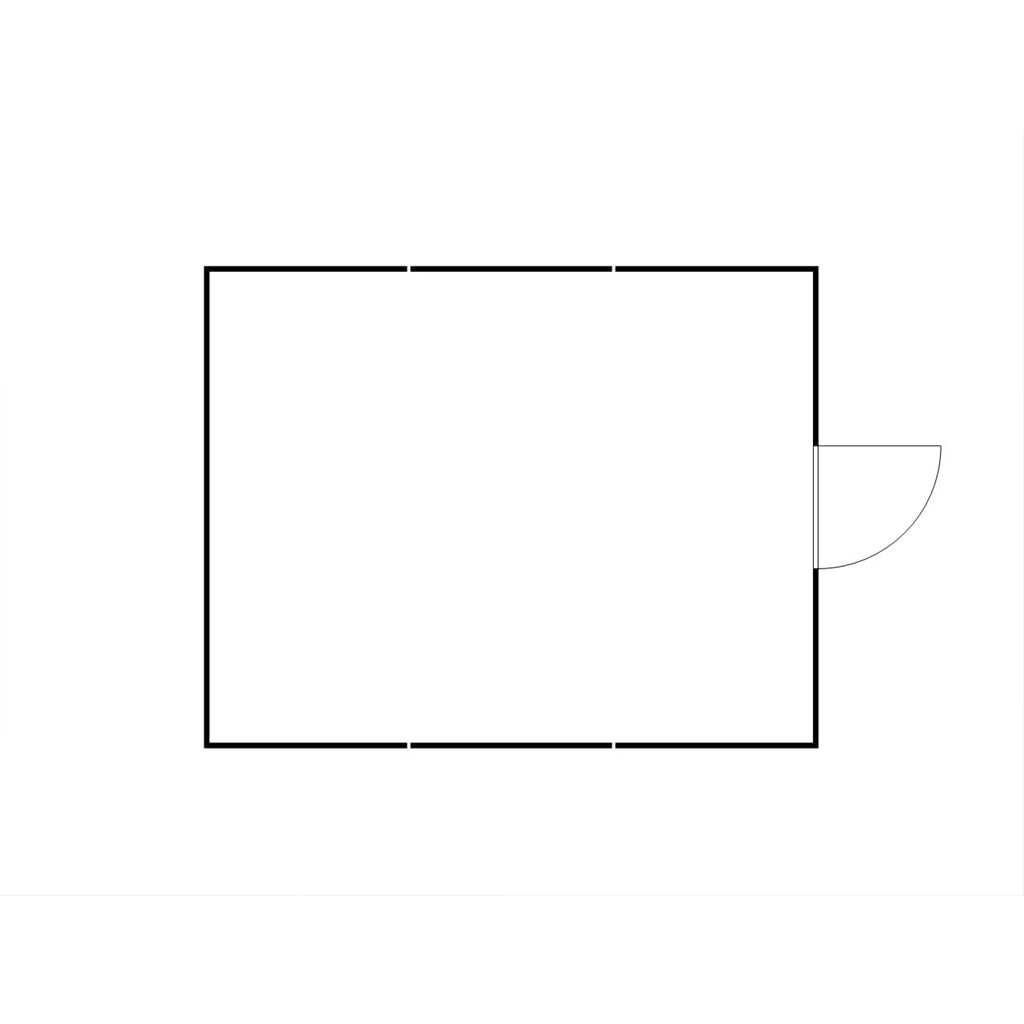 Produktabbildung Nr. 2: FLADAFI® Materialcontainer-Kombination, isoliert, 30 m², mit Holzfußboden, HxBxT 2.405 x 5.080 x 6.520 mm, Einzelflügeltür, mittig in Stirnseite