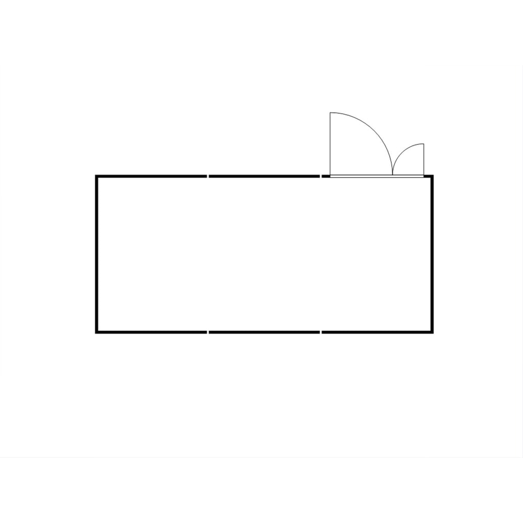 Produktabbildung Nr. 2: FLADAFI® Materialcontainer-Kombination, zerlegt, 18 m², mit Holzfußboden, HxBxT 2.150 x 3.050 x 6.520 mm, Doppelflügeltür (asymmetrische Teilung), mittig im Modul