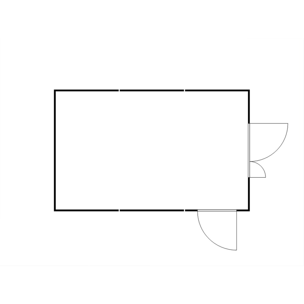 FLADAFI® Materialcontainer-Kombination, zerlegt, 25 m², mit Holzfußboden, HxBxT 2.150 x 4.050 x 6.520 mm, Doppelflügeltür (asymmetrische Teilung), mittig in Stirnseite, Zusatztür Produktabbildung Nr. 2: FLADAFI® Materialcontainer-Kombination, zerlegt, 25 m², mit Holzfußboden, HxBxT 2.150 x 4.050 x 6.520 mm, Doppelflügeltür (asymmetrische Teilung), mittig in Stirnseite, Zusatztür