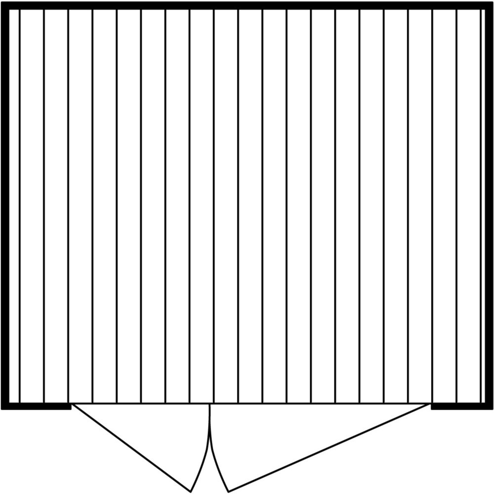 Produktabbildung Nr. 2: FLADAFI® Materialcontainer XXL 7m², verzinkt, montiert, Maße außen 3020x2540x2595 mm, Doppelflügeltür (asymmetrische Teilung), mittig in Stirnseite