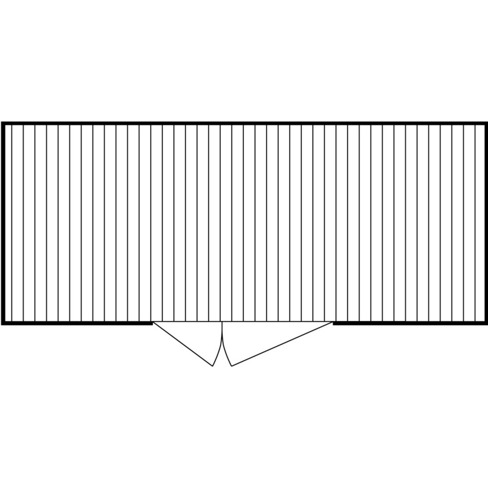 Produktabbildung Nr. 2: FLADAFI® Materialcontainer XXL 14m², verzinkt, montiert, Maße außen 6020x2540x2595 mm, Doppelflügeltür (asymmetrische Teilung), mittig in Stirnseite