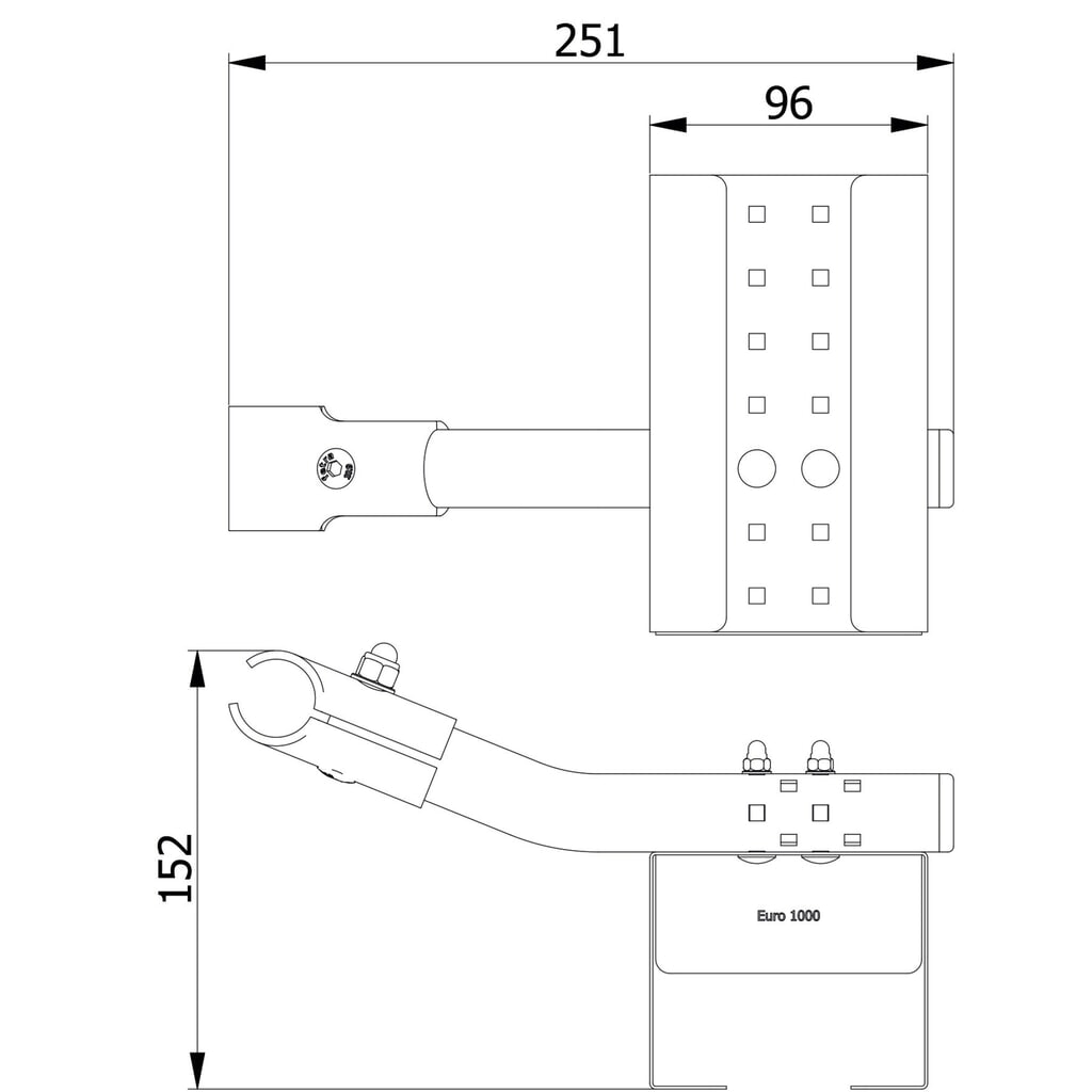 Flaschenhalterung für fetra® Wagen, Stellfläche BxT: 93 x 75 mm Produktabbildung Nr. 4: Flaschenhalterung für fetra® Wagen, Stellfläche BxT: 93 x 75 mm