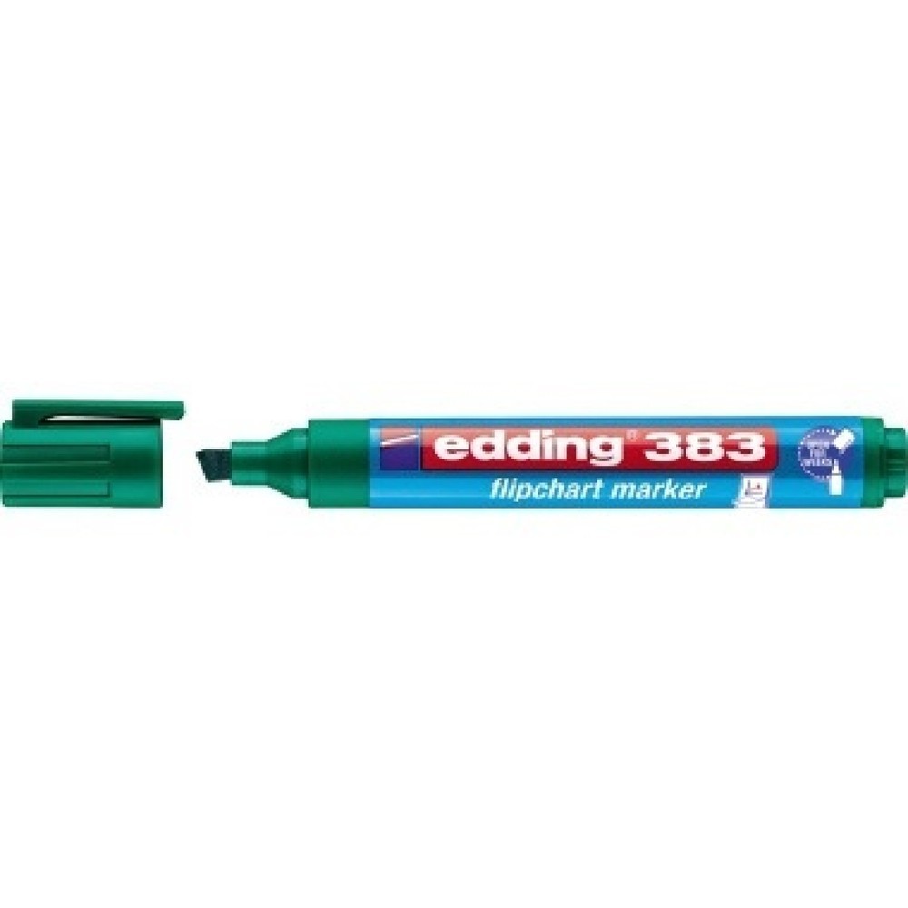 Produktabbildung: edding Flipchartmarker 383 4-383004 1-5mm Keilspitze grün