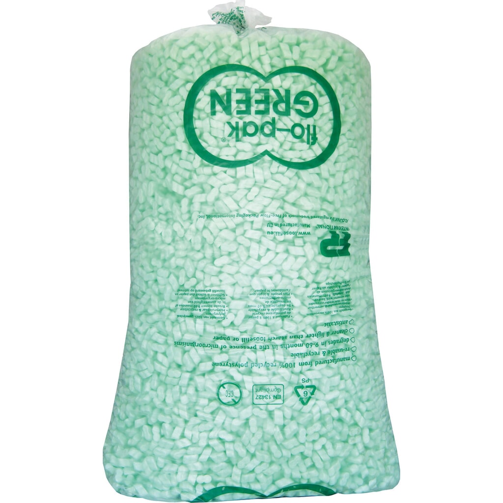 Flo-Pak® Green Füllmaterial, 500 l/Sack, antistatisch Produktabbildung: Flo-Pak® Green Füllmaterial, 500 l/Sack, antistatisch