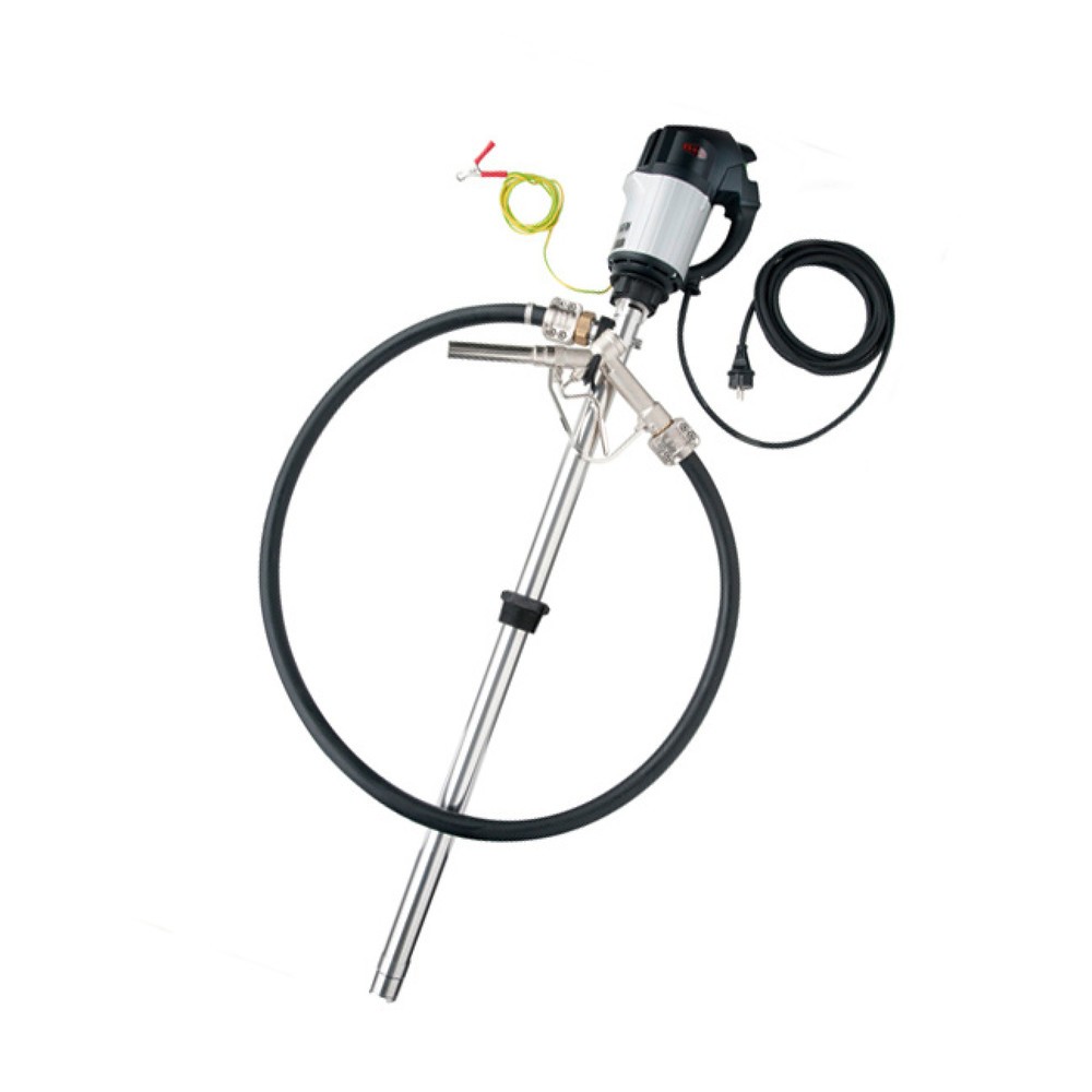 Produktabbildung: FLUX Ex-Schutz-Pumpen-Set, für leicht brennbare Flüssigkeiten, für 200-Liter-Fässer, regelbarer Motor