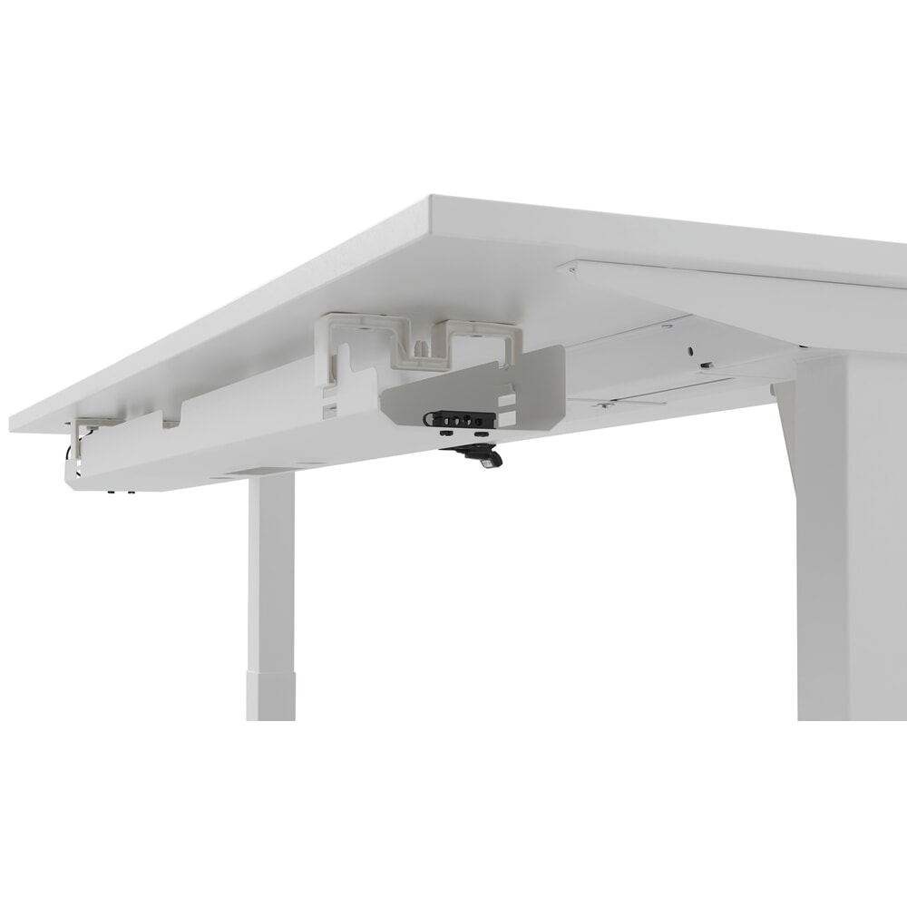 Produktabbildung Nr. 3: FM Büromöbel elektrisch höhenverstellbarer Schreibtisch fouraction, BxT 1.800 x 800 mm, ohne Memory-Schalter, lichtgrau, verkehrsweiß