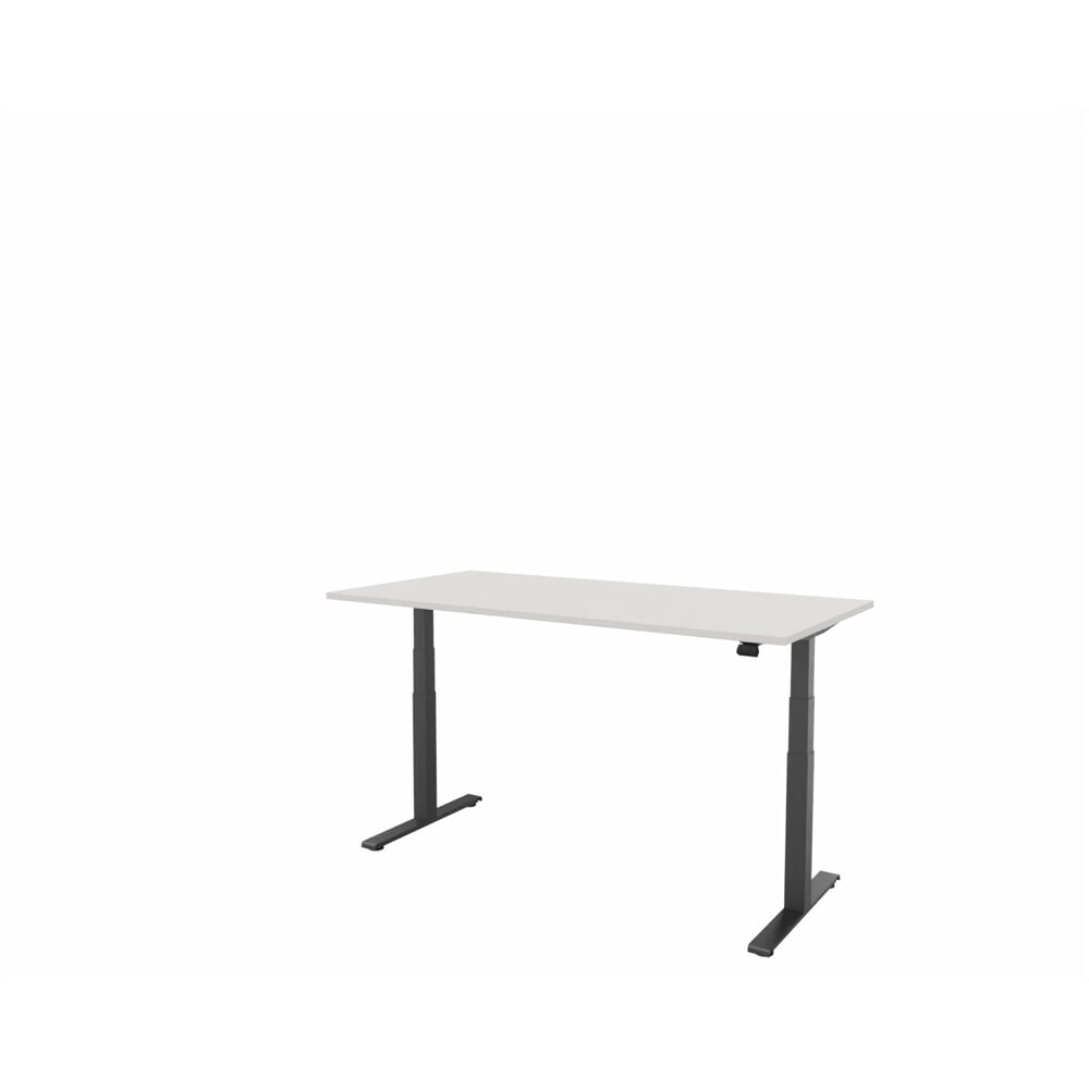Produktabbildung Nr. 1: FM Büromöbel elektrisch höhenverstellbarer Schreibtisch fouraction, BxT 1.800 x 900 mm, ohne Memory-Schalter, diamant-weiß, anthrazit metallic