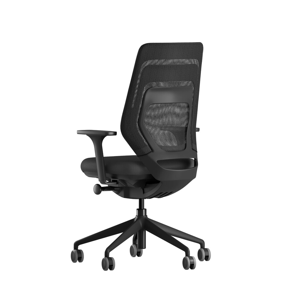 Produktabbildung Nr. 3: FM Büromöbel Schwerlast-Bürostuhl FM asiento, Synchronmechanik, 4D Armlehnen, Rückenlehne mit 3D-Strickgewebe, transparent bezogen, ohne Lordosenstütze, anthrazit