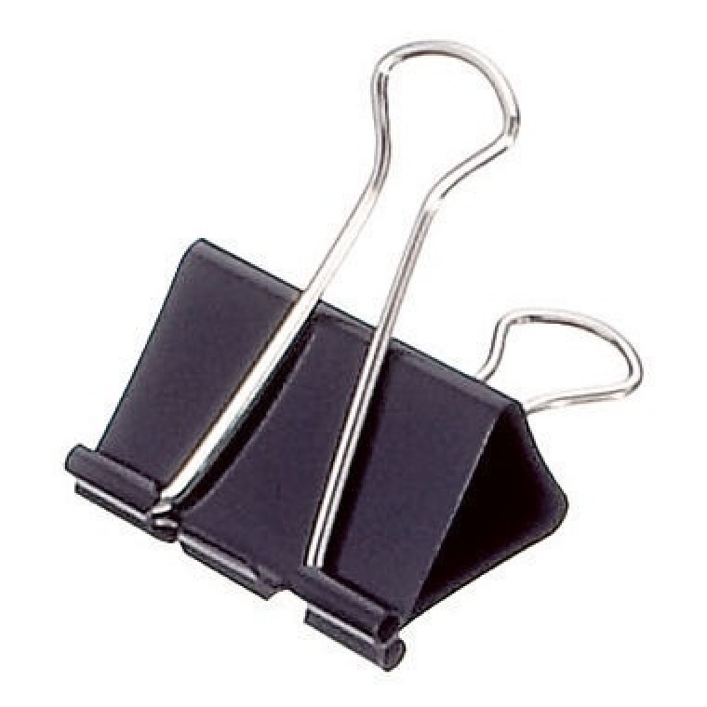 Produktabbildung: Soennecken Foldbackklemmer 1562 41x19mm schwarz 12 St./Pack.