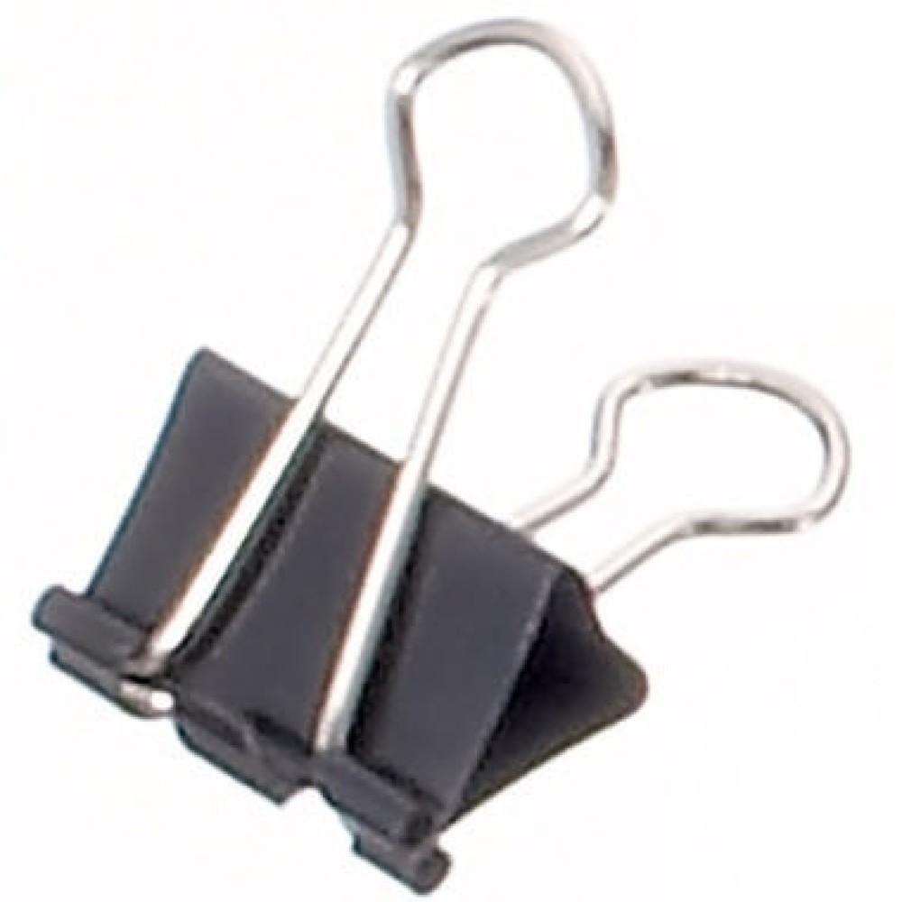 Produktabbildung: Maul Foldbackklemmer mauly 2141390 Klemmweite 4mm schwarz 12St./Pack.