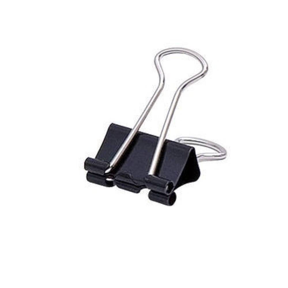 Produktabbildung: Soennecken Foldbackklemmer 1563 19x7mm schwarz 12 St./Pack.
