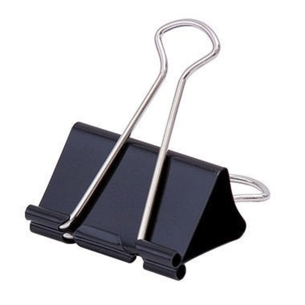 Produktabbildung: Soennecken Foldbackklemmer 1564 25x9mm schwarz 12 St./Pack.