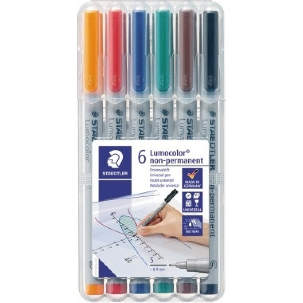 Produktabbildung: STAEDTLER Folienschreiber Lumocolor 311 WP6 0,4mm sortiert 6 St./Pack.