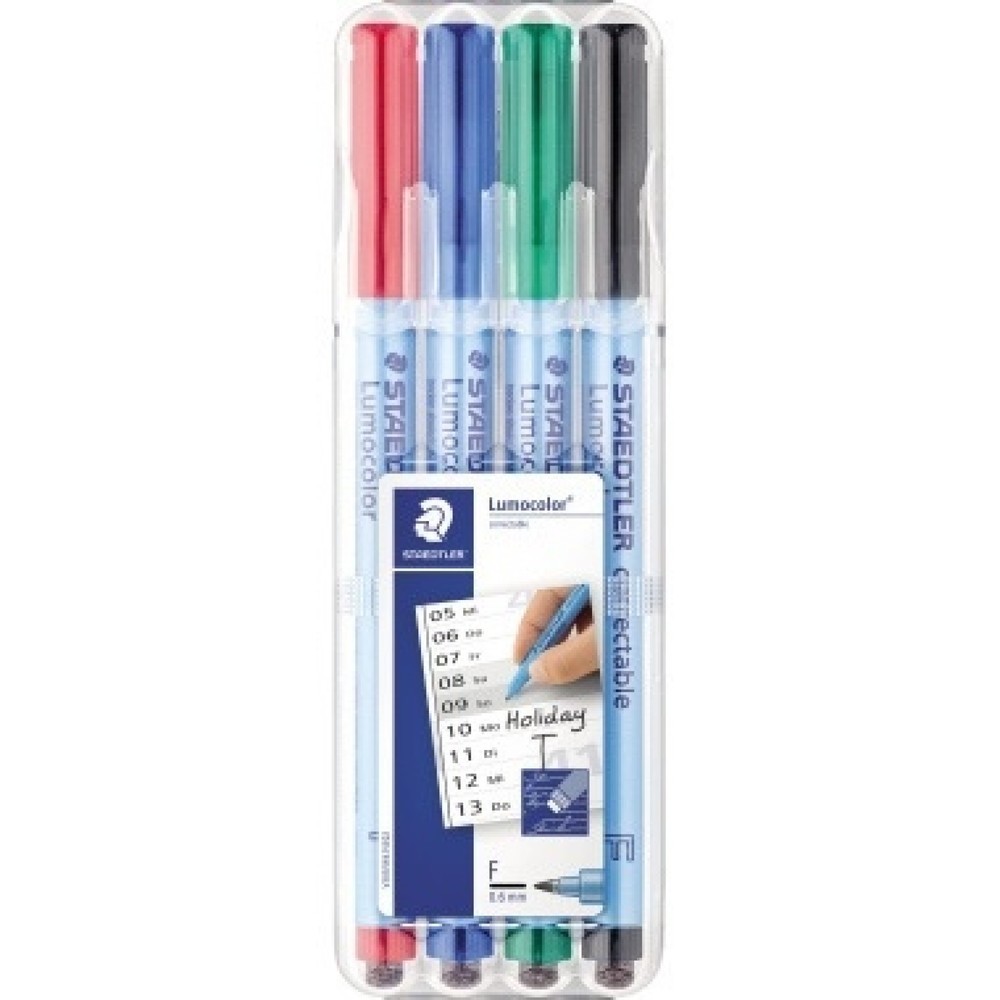 Produktabbildung: STAEDTLER Folienstift Lumocolor 305F WP4-1 F f. sort. 4 St./Pack