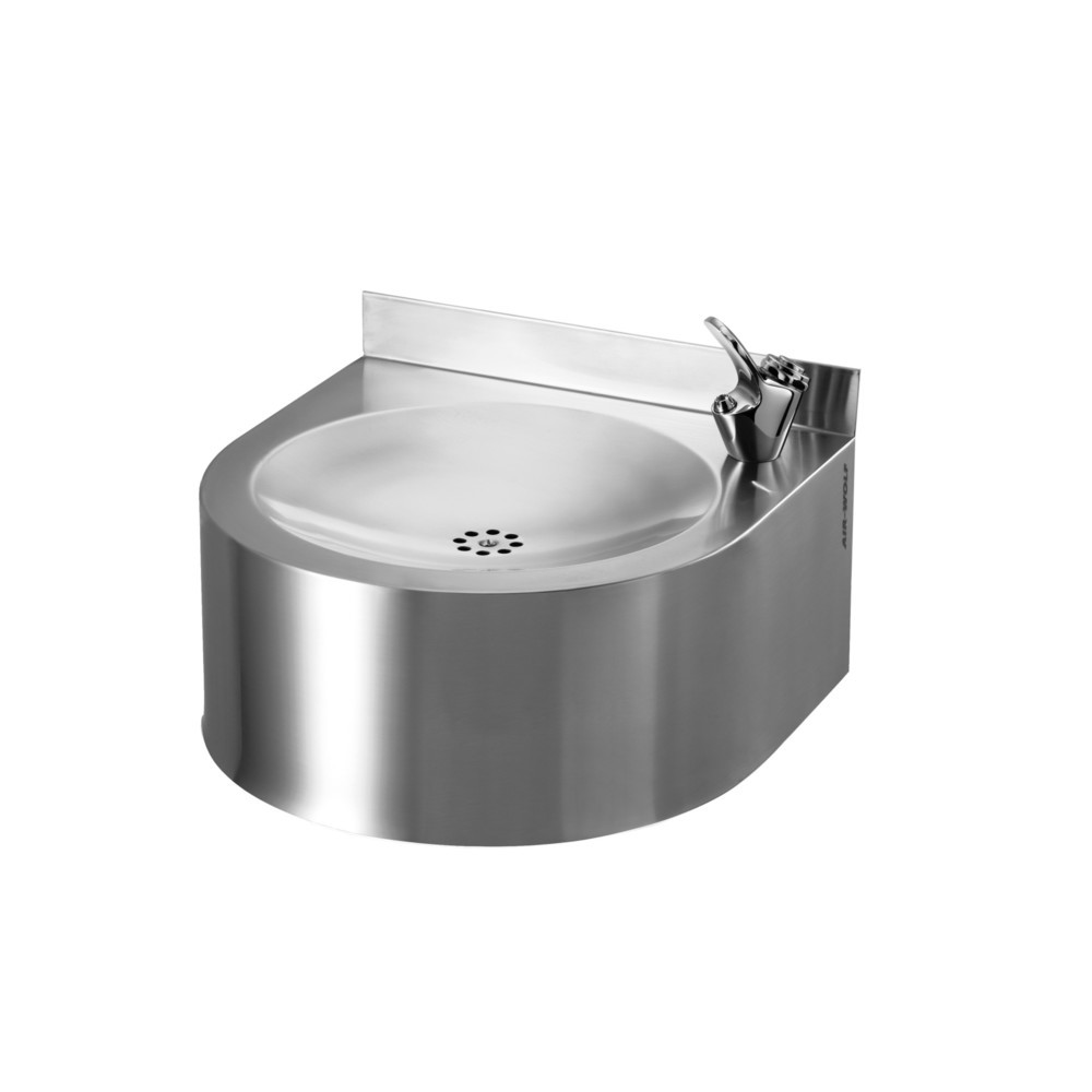N° de l'image du produit 1 : Fontaine Air-Wolf avec jet d’eau en arc de cercle en acier inoxydable brossé