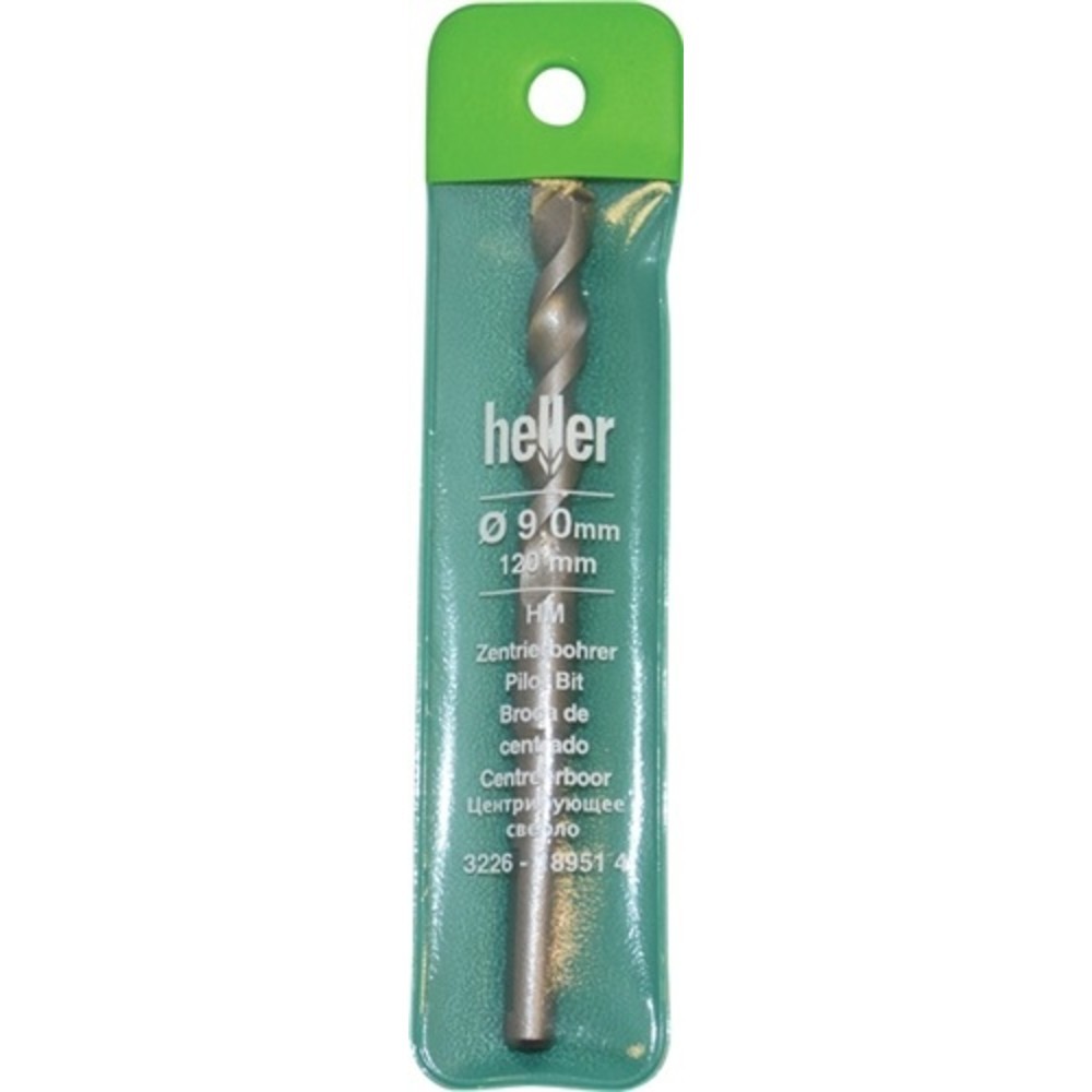 N° de l'image du produit 2 : Foret à centrer D. 9 mm Longueur totale 120 mm HELLER