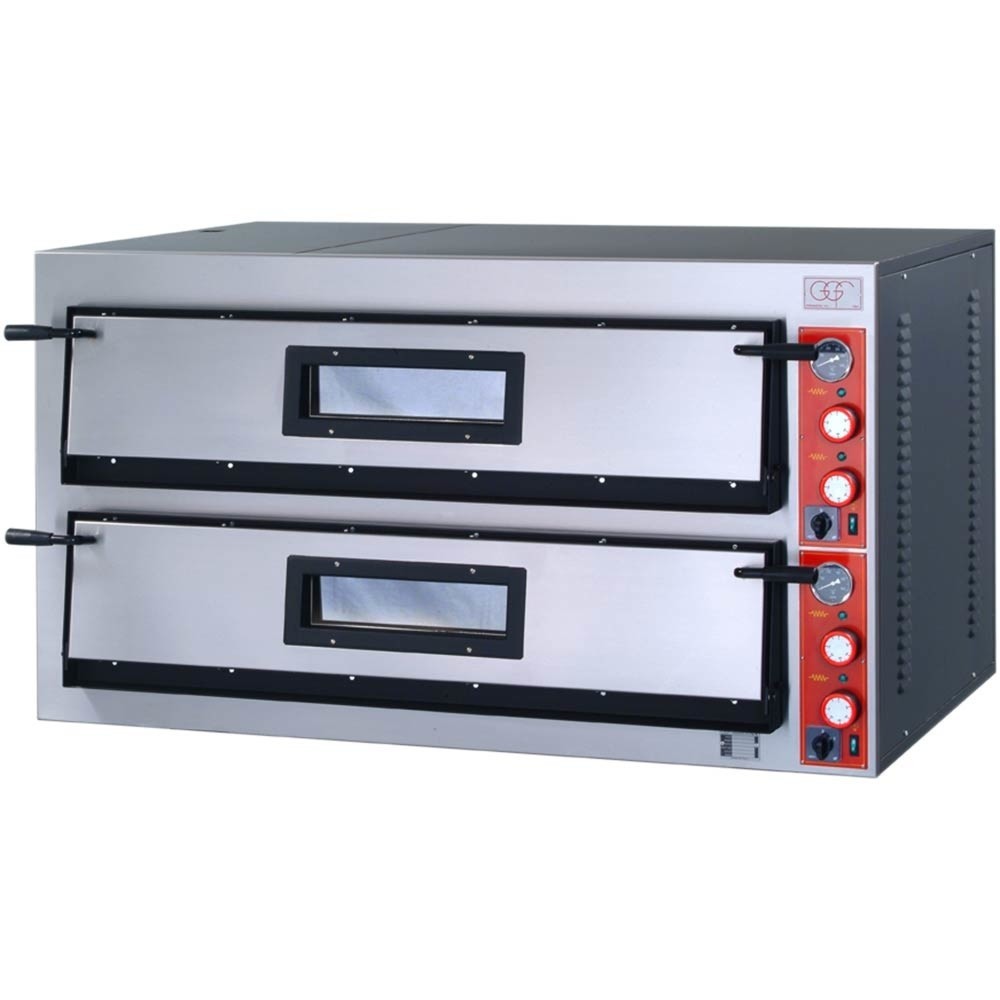 Illustration du produit: Four à pizzas Stalgast GGF à deux compartiments, en acier revêtu par poudrage, 18 kW, 1370 x 850 x 750 mm (L x P x H)