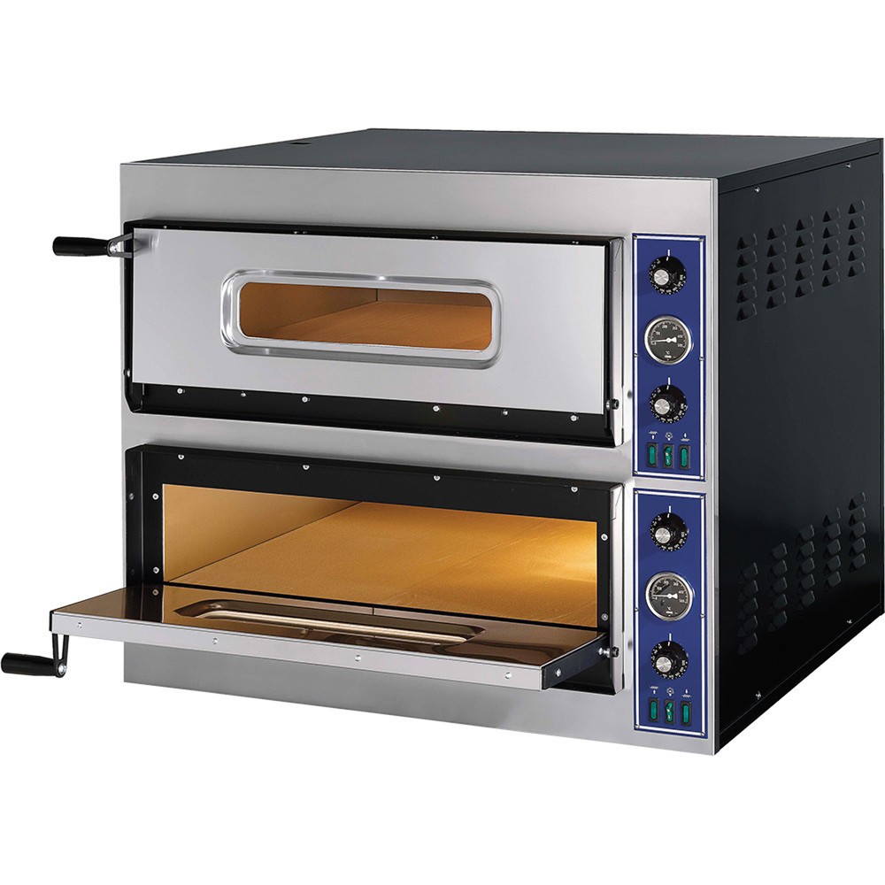 Illustration du produit: Four à pizzas Stalgast GGF E-Start Line à deux compartiments, 14,4 kW, 900 x 1080 x 750 mm (L x P x H)