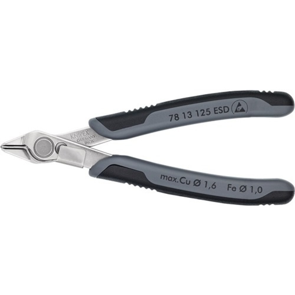 Illustration du produit: Pince coupante latérale électronique Super-Knips® longueur 125 mm forme 0 facett