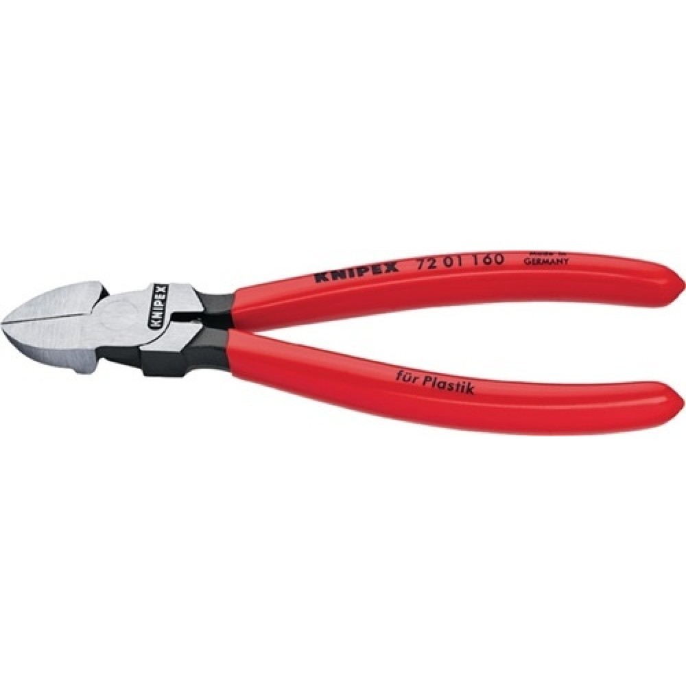 Illustration du produit: Pince coupante diagonale pour plastique longueur totale 140 mm poli droite revêt