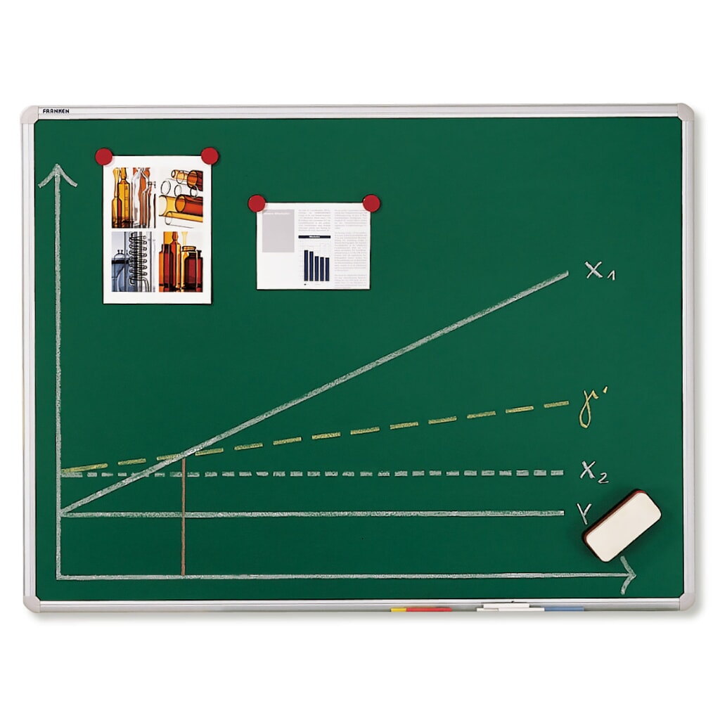 FRANKEN Kreidetafel, magnethaftend, HxB 900 x 1.800 mm Produktabbildung: FRANKEN Kreidetafel, magnethaftend, HxB 900 x 1.800 mm