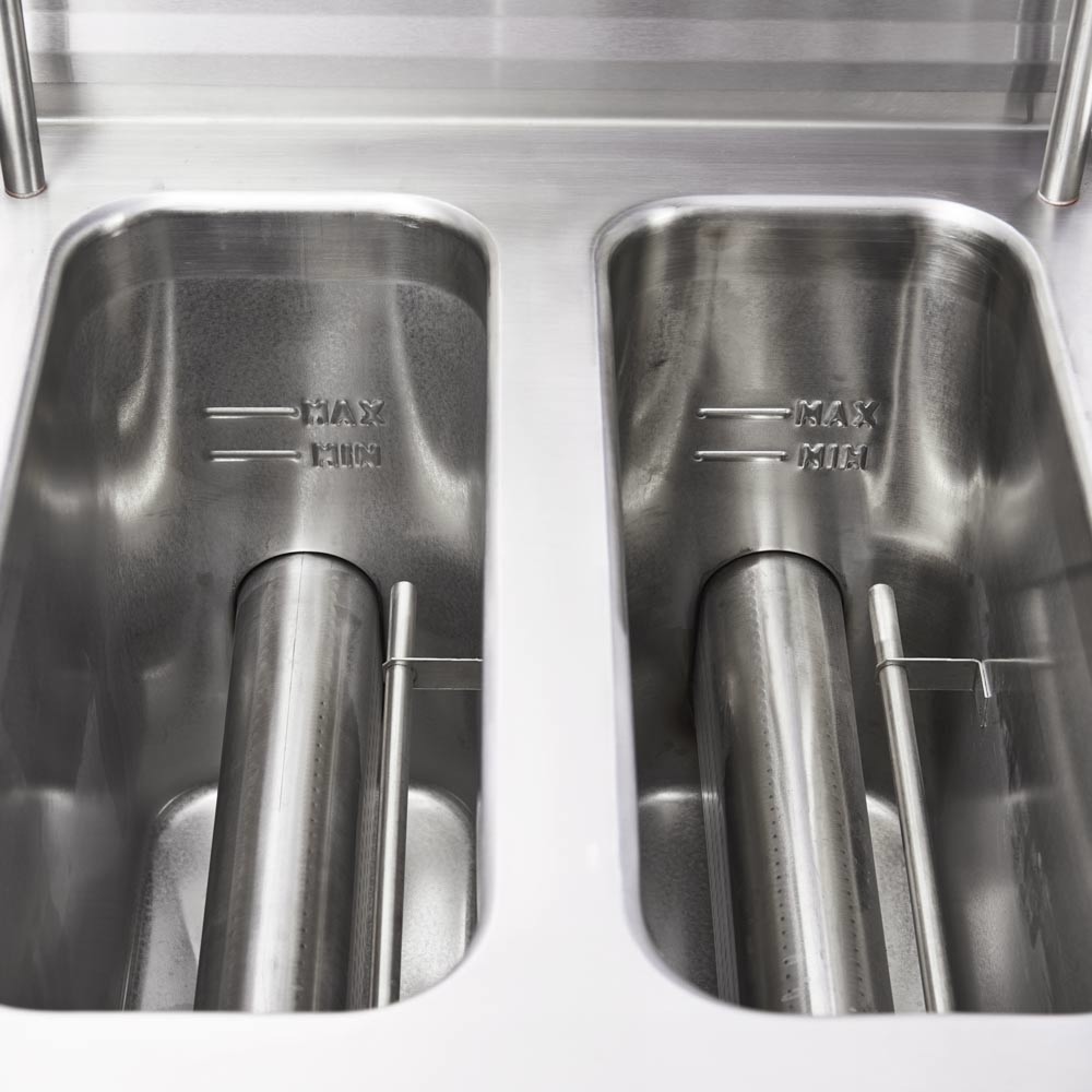 N° de l'image du produit 4 : Friteuse à gaz Stalgast, cuve double de 2 x 7 litres, Série 700 ND