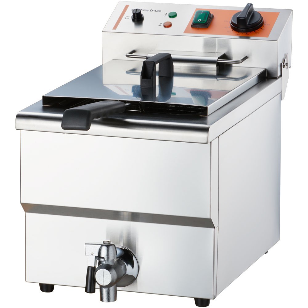 Illustration du produit: Friteuse CATERINA Stalgast, 8 litres, avec robinet de vidange 300 x 510 x 390 mm (L x P x H), 3 kW 230V