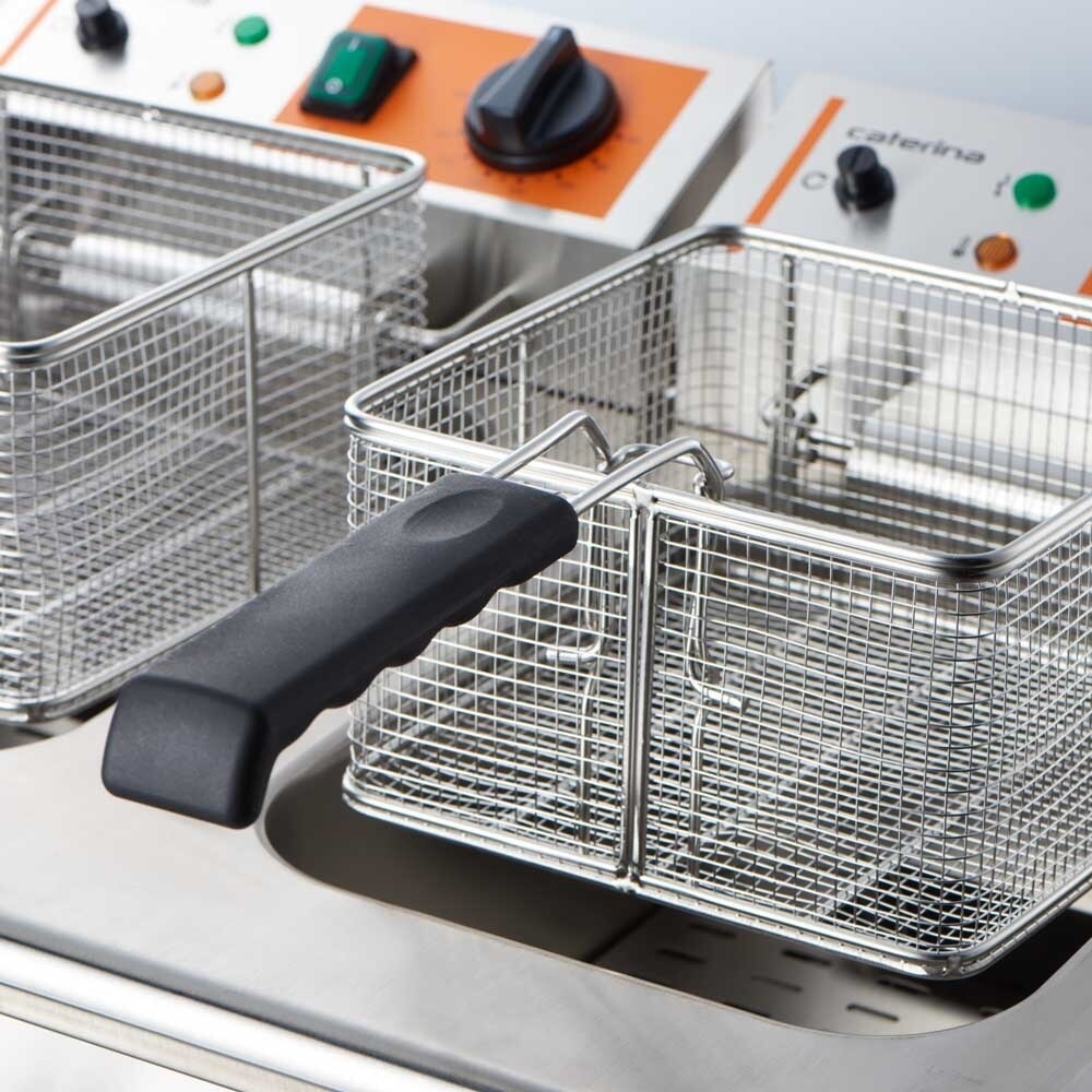 N° de l'image du produit 5 : Friteuse double CATERINA Stalgast, 2 x 8 litres, avec robinet de vidange 610x510x390 mm (L x P x H), 2 x 3 kW 230V