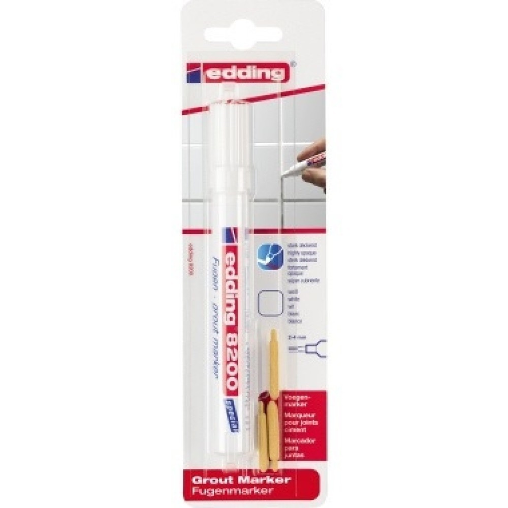 Produktabbildung: Edding Fugenmarker 8200 4-8200-1-4049 2-4mm Rundspitze ws