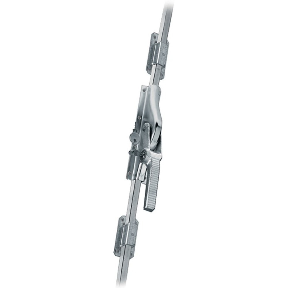 Produktabbildung: FUHR Tortreibriegel 902, Leichtmetall, DIN links/ rechts verzinkt, Vierkantstange 10x10 mm