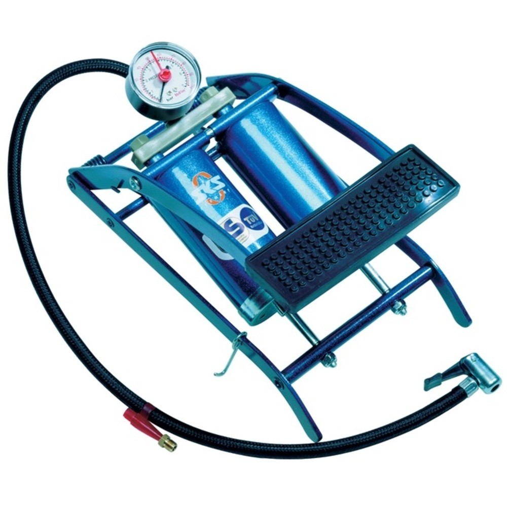 Produktabbildung Nr. 2: Fußluftpumpe 5bar Doppelzylinder m.Manometer