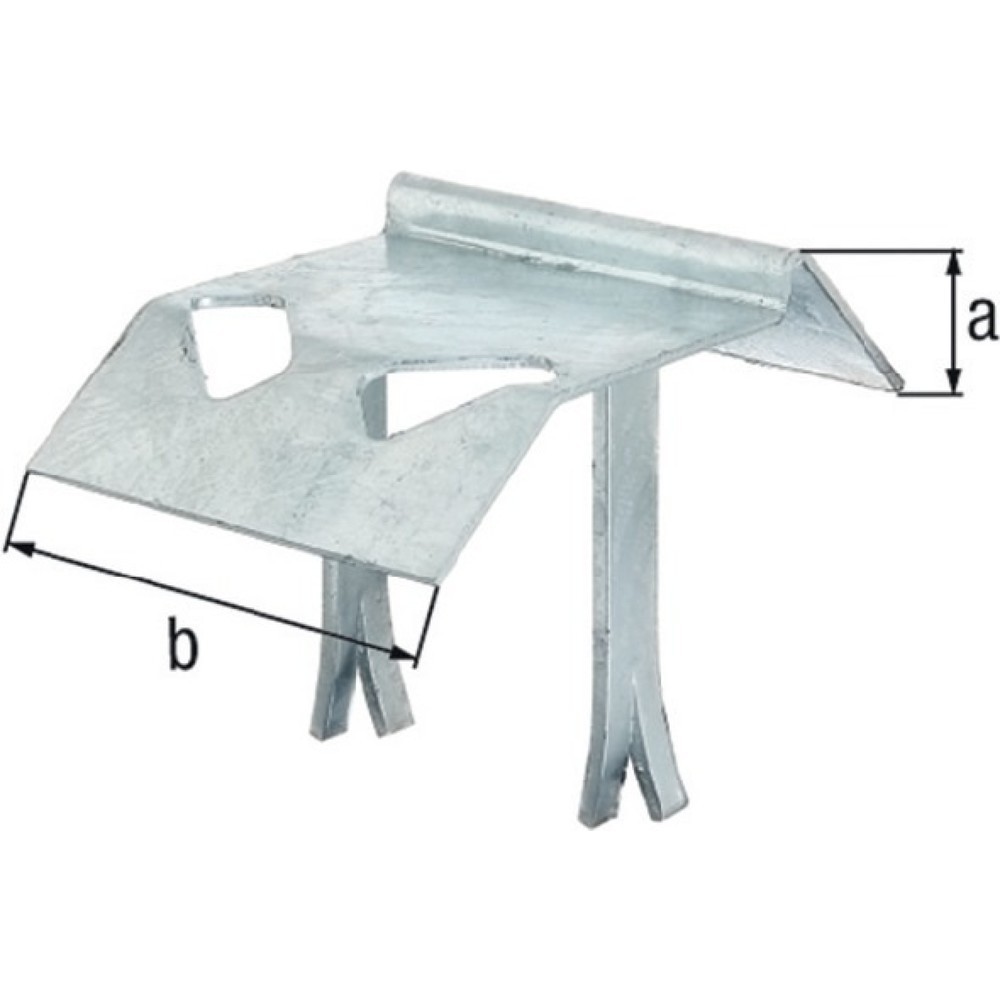 Produktabbildung: GAH Auflaufstütze Typ 321, angeschweißte Mauerkrallen, Stahl feuerverzinkt, 125 mm