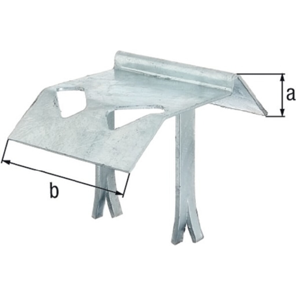 GAH Auflaufstütze Typ 321, angeschweißte Mauerkrallen, Stahl feuerverzinkt, 125 mm Produktabbildung: GAH Auflaufstütze Typ 321, angeschweißte Mauerkrallen, Stahl feuerverzinkt, 125 mm