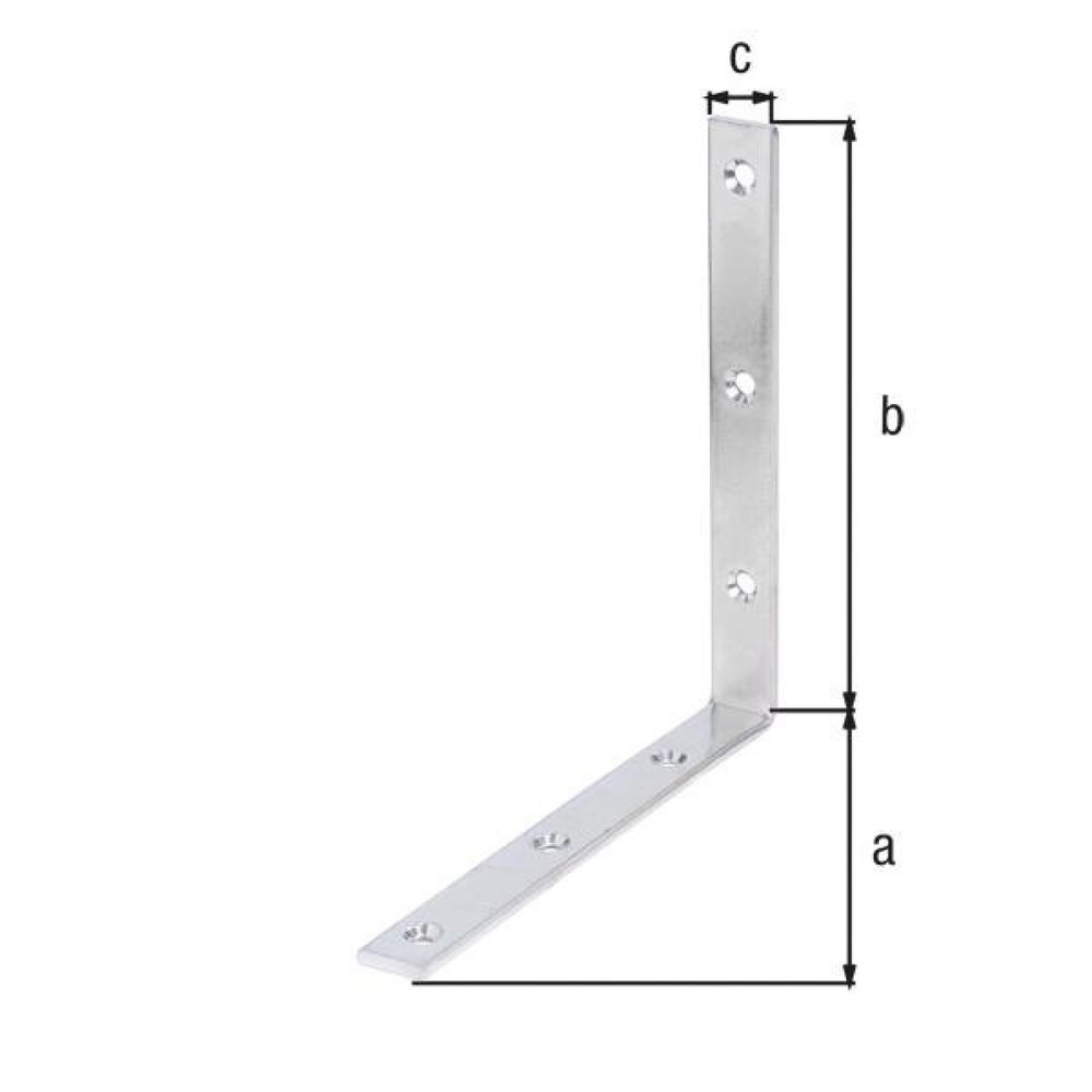 Produktabbildung Nr. 2: GAH Balkenwinkel, L180x180 mmmm Breite 20 mm, schmal Stahl roh
