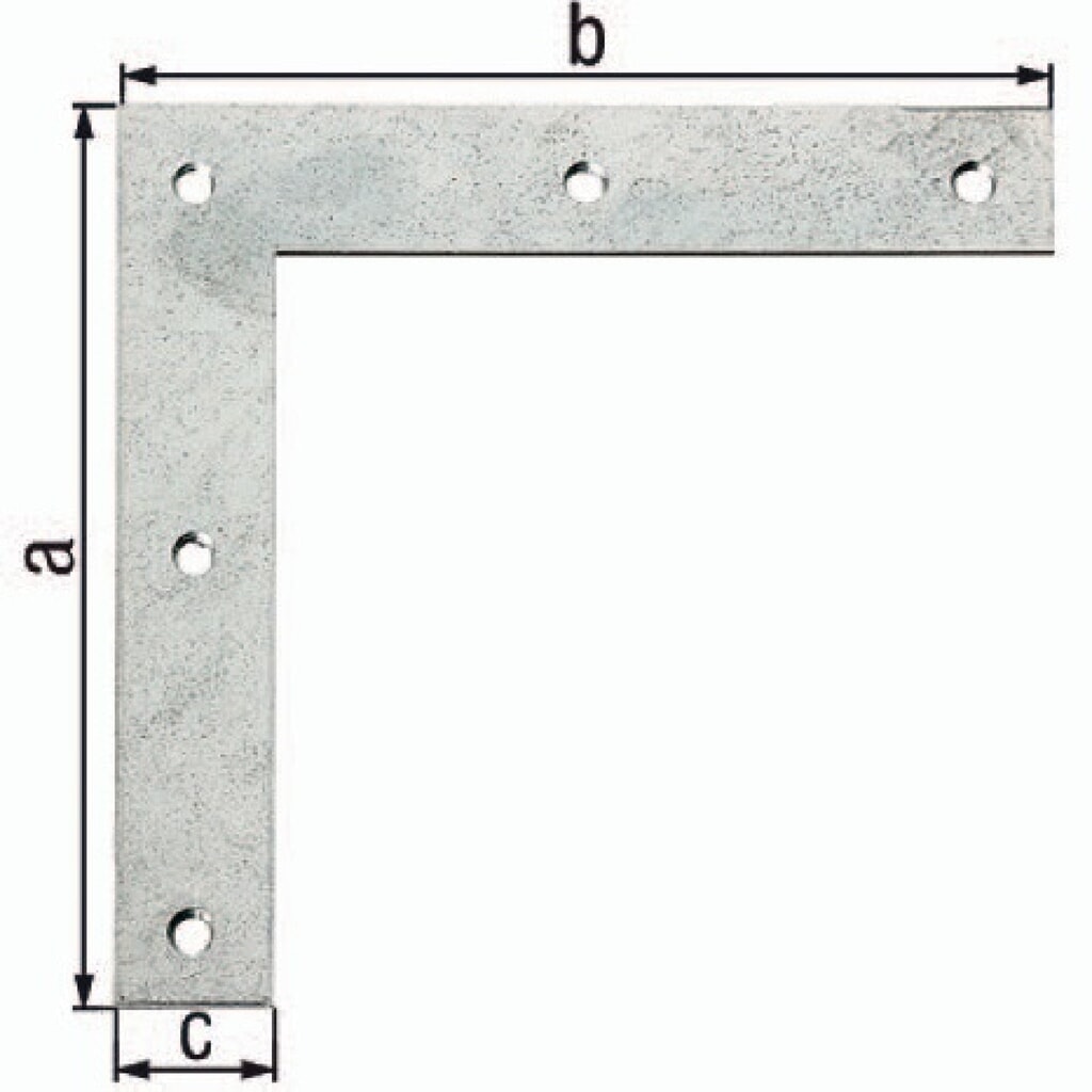 GAH Eckwinkel Länge 160 x 160 mm, Stahl sendzimirverzinkt, Breite 30 mm Stärke 3 mm Produktabbildung: GAH Eckwinkel Länge 160 x 160 mm, Stahl sendzimirverzinkt, Breite 30 mm Stärke 3 mm