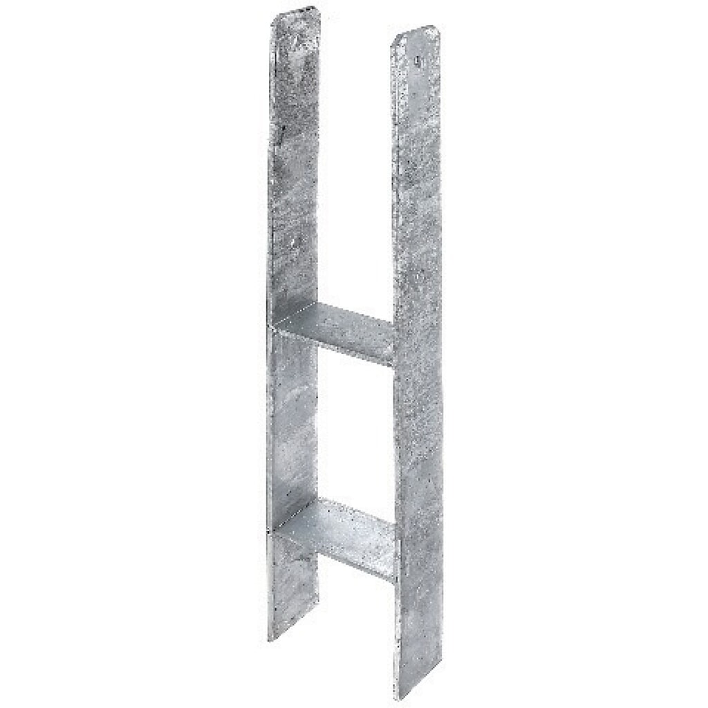 GAH H-Pfostenträger, Stahl roh feuerverzinkt, 101x300x600x60mm Produktabbildung: GAH H-Pfostenträger, Stahl roh feuerverzinkt, 101x300x600x60mm