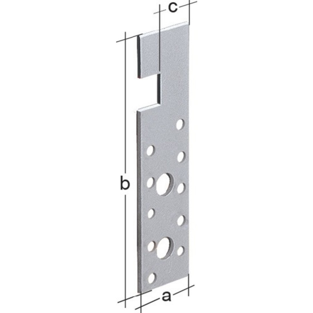 Produktabbildung: GAH Holz-Eisen-Anker, sendzimirverzinkt, Abmessung 160 x 40 x 4 mm