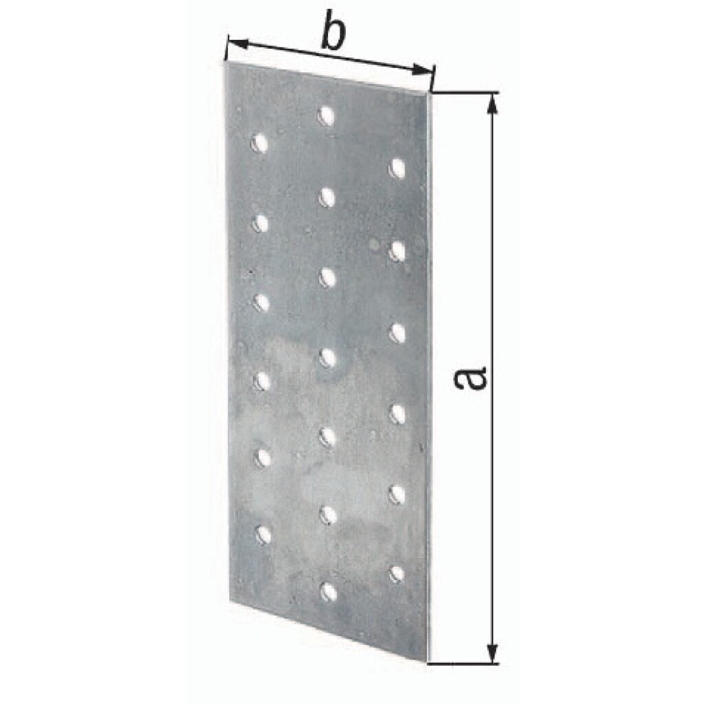 GAH Lochplatte 200x60x2, EN 14545:29-2, sendzimirverzinkt Produktabbildung: GAH Lochplatte 200x60x2, EN 14545:29-2, sendzimirverzinkt