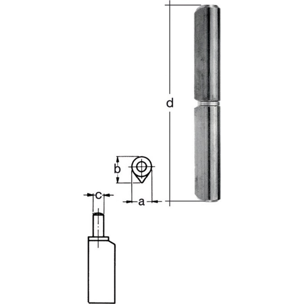 Produktabbildung: GAH Profilrolle, Stahl blank, Bandlänge 140 mm, Stift-Ø 9 mm