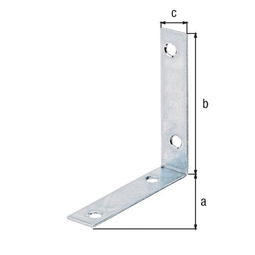 Produktabbildung Nr. 2: GAH Stuhlwinkel Länge 75 x 75 mm, Breite 16 mm Stärke 1,75 mm, Stahl sendzimirverzinkt