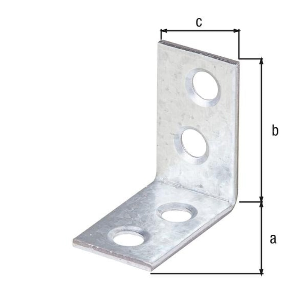 GAH Stuhlwinkel Länge 25 x 25 mm, Breite 14 mm Stärke 1,75 mm, Stahl sendzimirverzinkt Produktabbildung Nr. 2: GAH Stuhlwinkel Länge 25 x 25 mm, Breite 14 mm Stärke 1,75 mm, Stahl sendzimirverzinkt