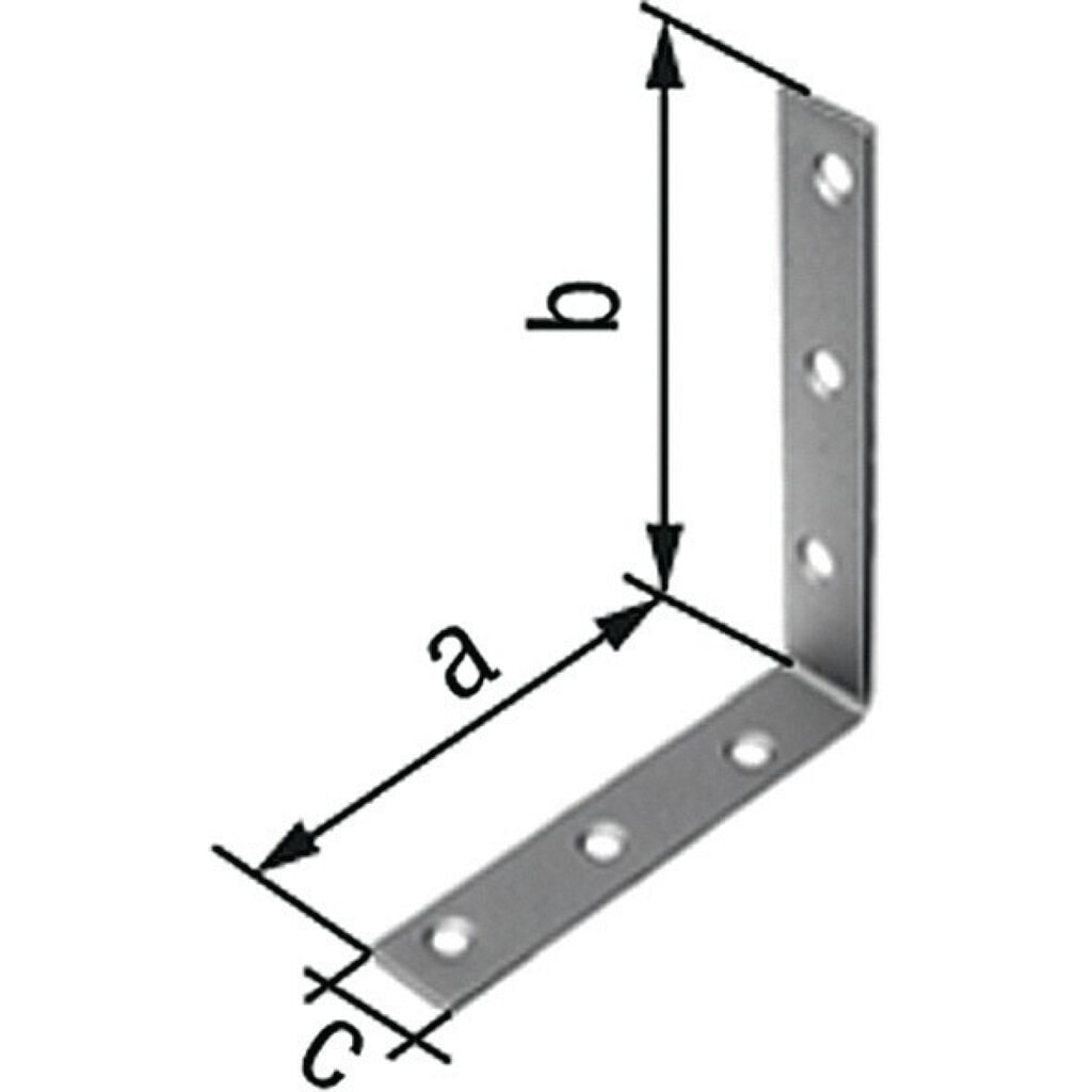 GAH Stuhlwinkel Länge 40 x 40 mm, Edelstahl, Breite 15 mm Stärke 1,75 mm, Loch-Ø 4,5 mm Produktabbildung: GAH Stuhlwinkel Länge 40 x 40 mm, Edelstahl, Breite 15 mm Stärke 1,75 mm, Loch-Ø 4,5 mm