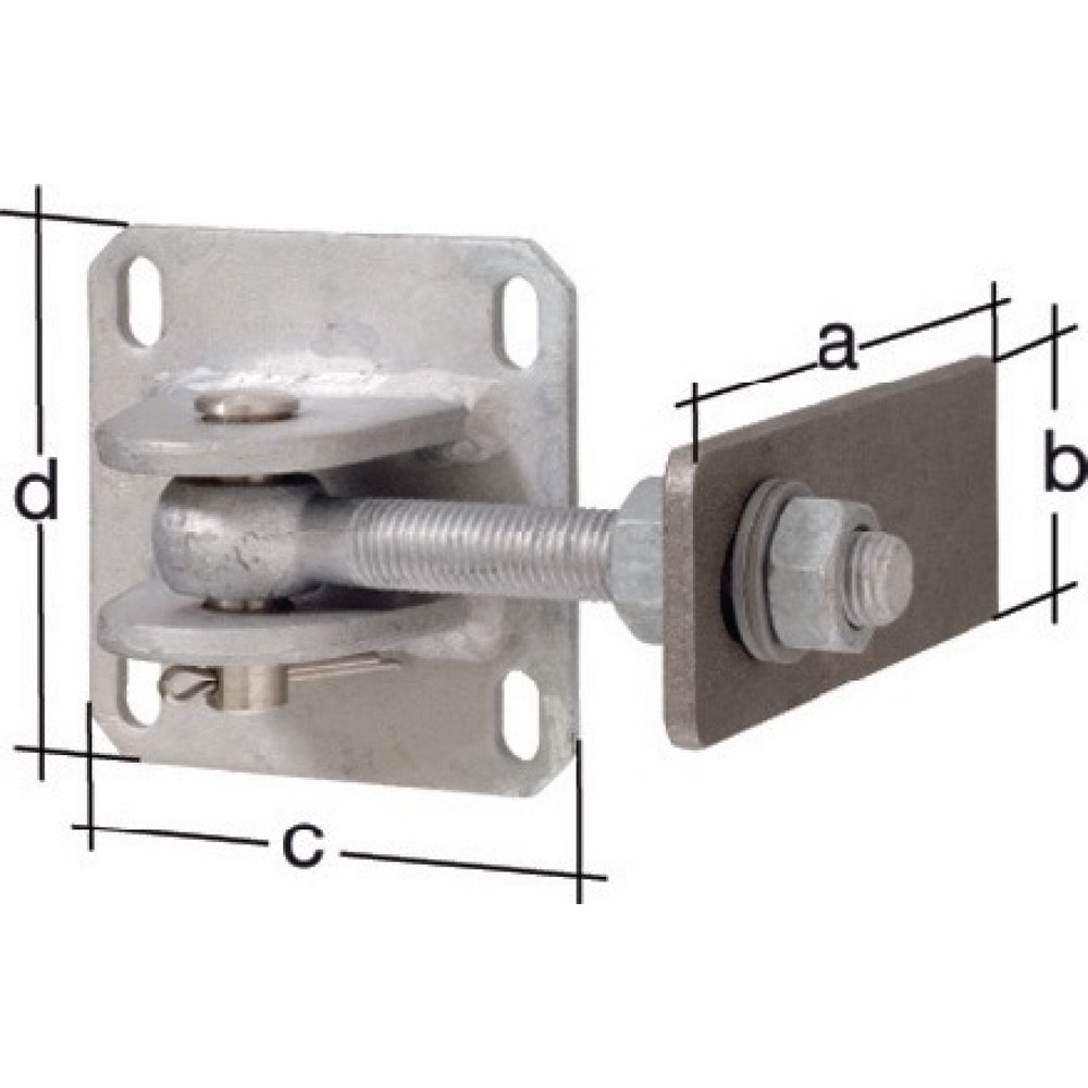 Produktabbildung: GAH Torband, Stahl roh, 146x60x100x100mm