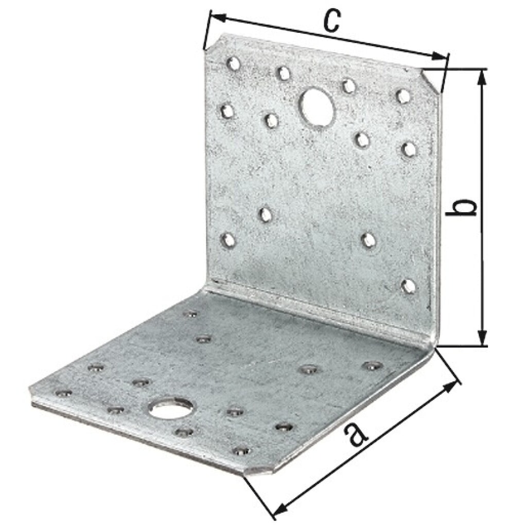 Produktabbildung: GAH Winkelverbinder, S.2,5 mm, 70 x 55x70mm, ETA-08/0165