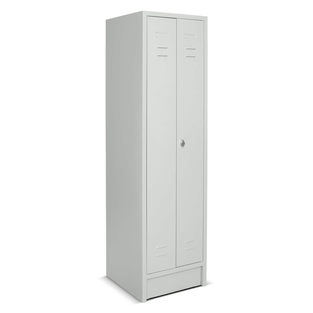 Product afbeelding: Garderobekast met sokkel + draaivergrendeling, 2 compartimenten voor 1 persoon, hxbxd 1.800 x 500 x 500 mm