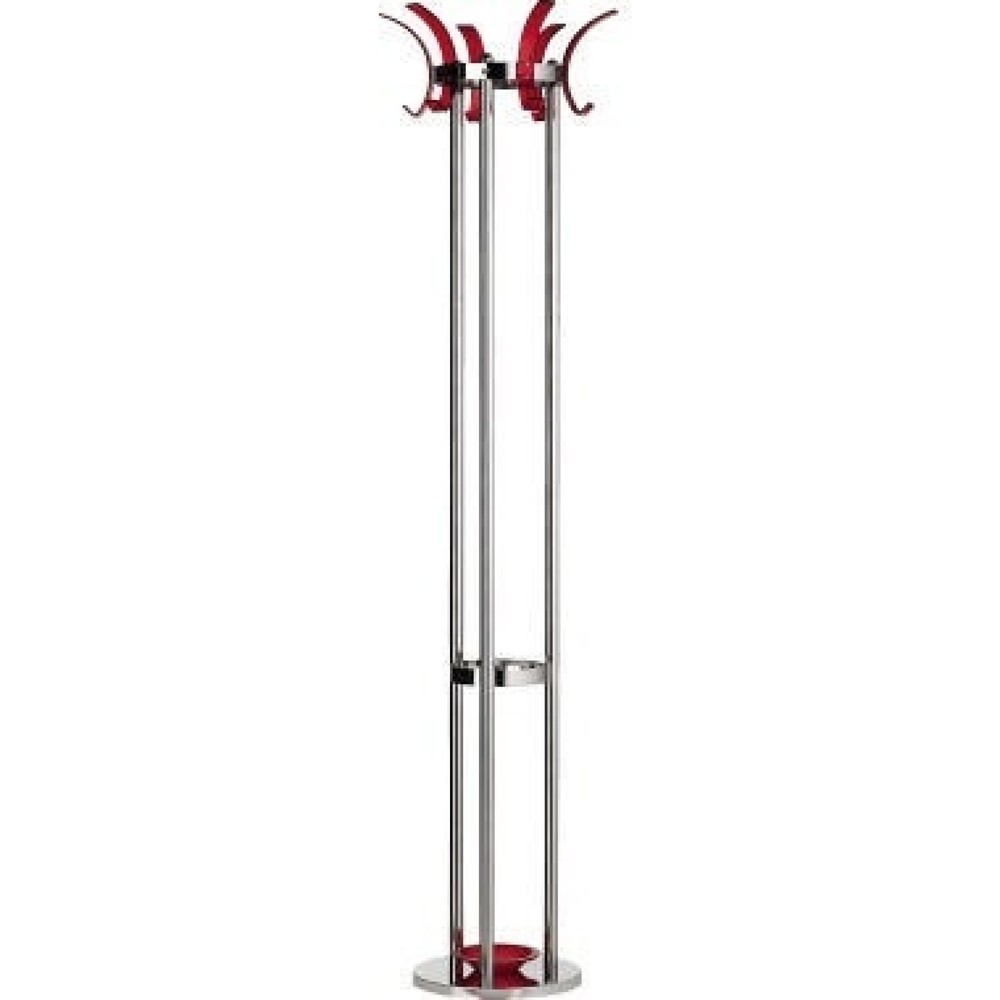Produktabbildung: ALCO Garderobenständer 2872-12 174cm Metall verchromt Haken rt